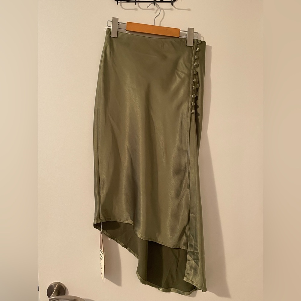 Green Asymmetrical skirt